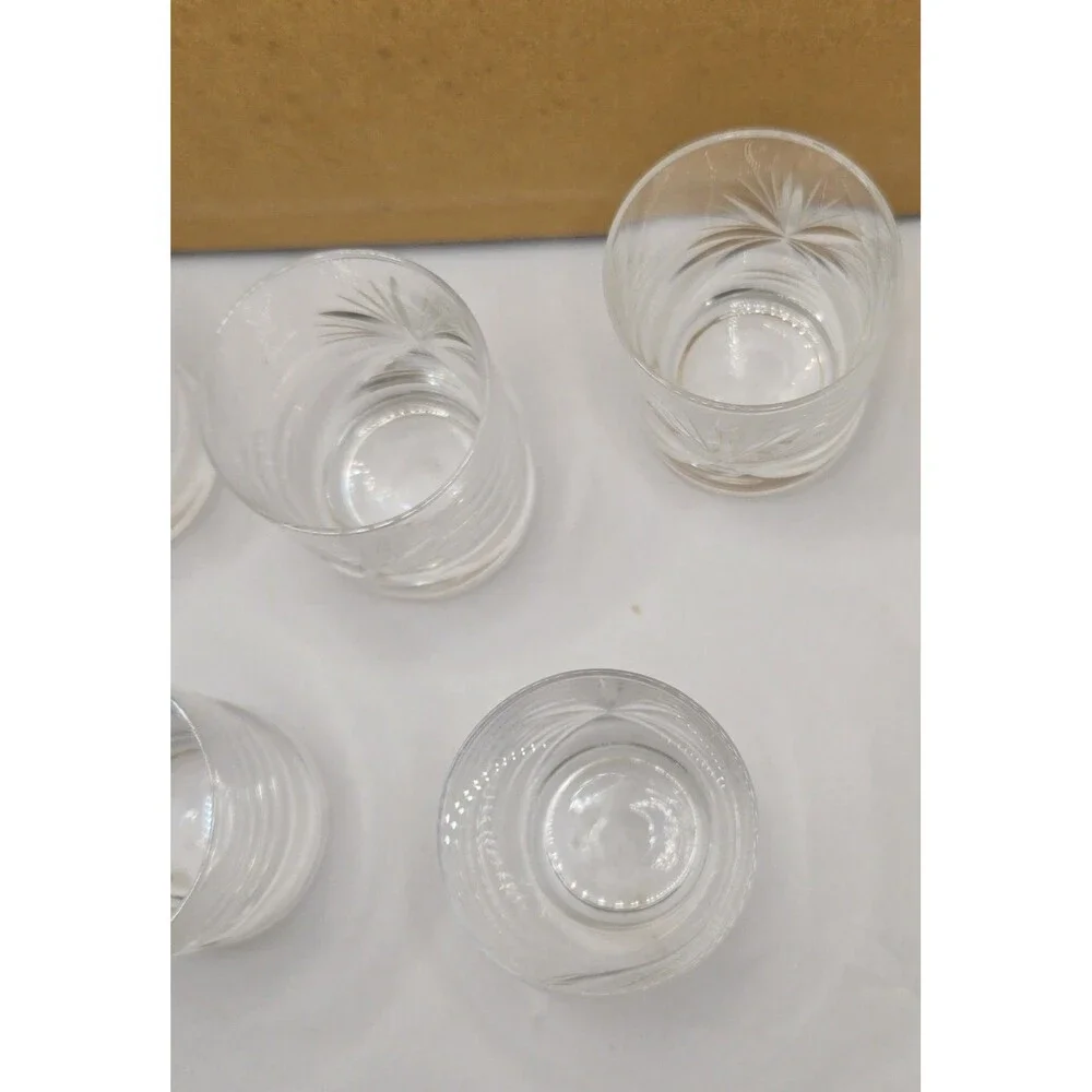 Set of 5 Bohemia Czechia Czech Shot Glasses Beautiful Crystal